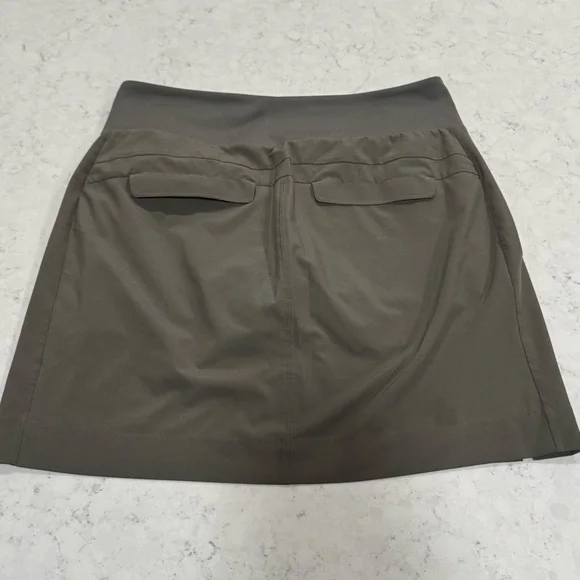 Athleta Women's Soho Skort Skirt Pickleball Golf Pockets Athletic Olive Green - Picture 4 of 12